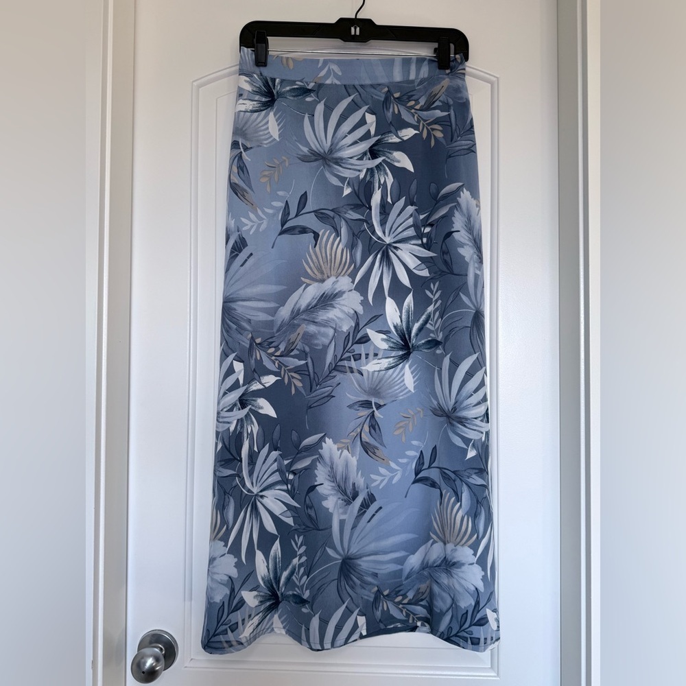 Vintage Tradition 90s Slip On Midi Skirt Romantic Floral Grunge  size 12